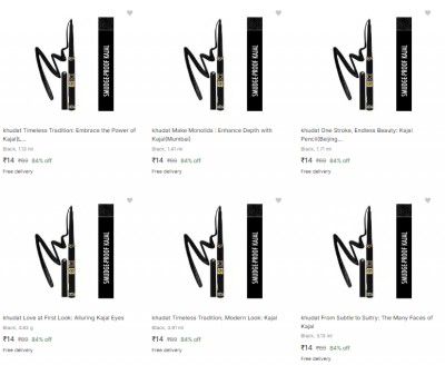 94% Off - Eye Makeup starting From Rs.14