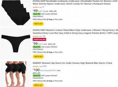 98% OFF ON Women Panties | Starts at 49