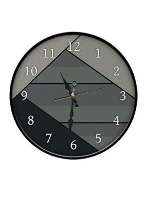999Store Printed 3D Black Grey Wall Clock
