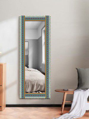 999StoreWhite & Blue Printed Wall Mirror
