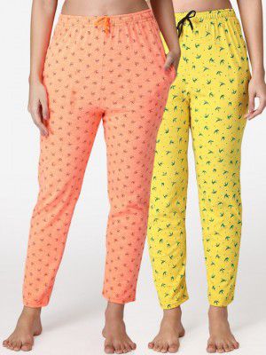 ABELIN OWomen Pack Of 2 Printed Lounge Pants
