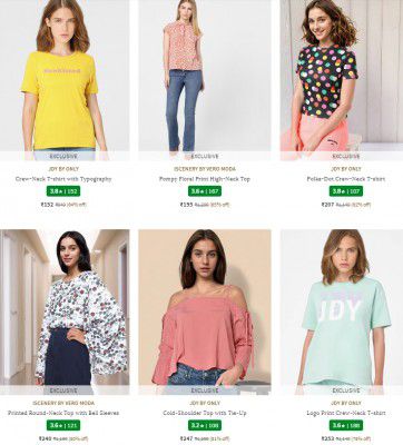 AJIO : Upto 85% Off On Vero Moda & ONLY Women Clothing