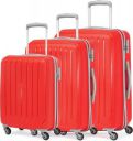 ARISTOCRAT Hard Body Set of 3 Luggage - Photon Strolly Set 55+65+75 360 Fir - Red...