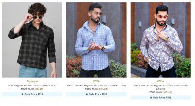 Ajio: Men's Shirts Starts ₹150| Upto 90% Off