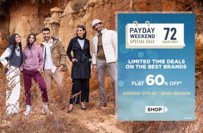Ajio PAYDAY Weekend Special Sale: Flat 60% OFF