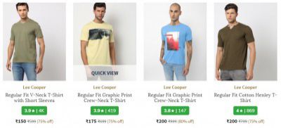 Upto 80% Off - Lee Cooper for Mens Clothing