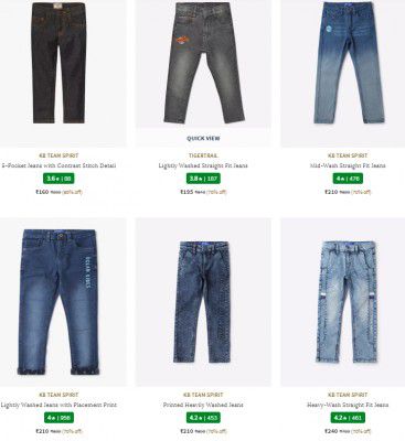 Ajio: Upto 75% Off On Boy's Jean's Starts at Rs 195