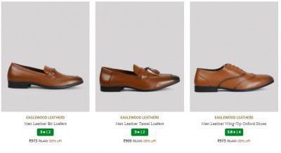 Ajio : Upto 85% Off on EAGLEWOOD LEATHER Men's Loafer's