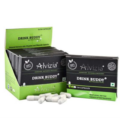 Alvizia's Drink Buddy for Hangover Prevention, Alcohol Metabolism and a Better Morning After (20 Capsules)