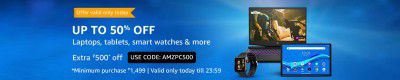 Amazon ₹500 Cashback on Minimum Purchase of ₹1499 Coupon | Valid on Smartwatch, Laptop, Tablets, & More