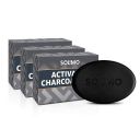 Amazon Brand - Solimo Activated Charcoal Soap (Pack of 3, 375g)...