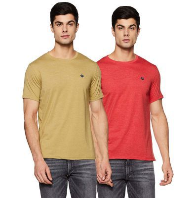 Amazon Brand - Symbol Men & Melange T-Shirt (Pack of 2)