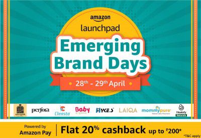 Amazon Emerging Brand Days Sale: 70% Off + Extra 20% Cashback
