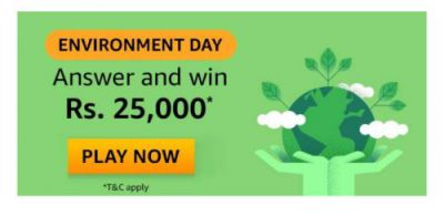 Amazon Environment day Edition Quiz Answers: Win Rs.25,000 Amazon Pay Balance