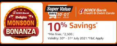 Amazon Super Value Day's ICICI Bank Offer: 10% Off on ₹2000
