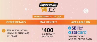 Amazon Super Value Days: SBI card Offer