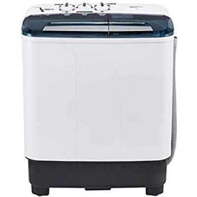 AmazonBasics 7 kg Semi Automatic Washing Machine (with Heavy wash function, White/Blue colour)