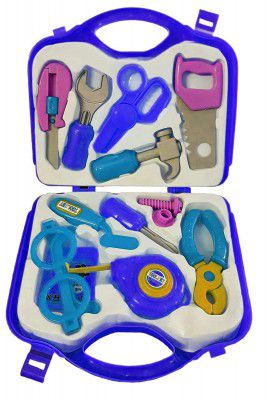 Amitasha Mechanix Suitcase Tool Kit Toys Set for Kids (Multicolour) - (12 Tools)