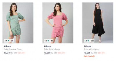 Athena Dresses For Women Upto 90%| Starts At Rs 239