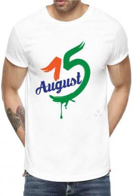 Avnis Printed Men Round Neck White T-Shirt 