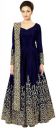 BRIDAL4Fashion Womens Taffeta Silk Semi Stitched Blue color Anarkali Long Gown (Free Size)...