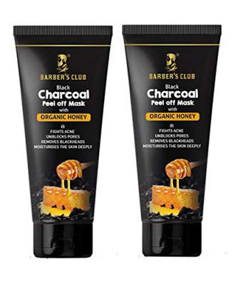 Barber's Club Black Charcoal Peel Off Mask with Honey - 60 gms - Pack of 2