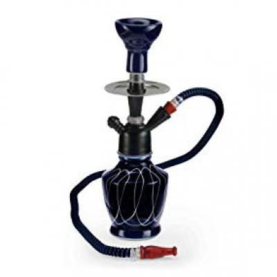 Basement Bazaar Mahi Glass Hookah (24.8 cm, Black)
