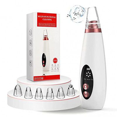 Blackhead Remover Tools Electric Derma suction Machine | USB Rechargeable Acne Pimple Pore Cleaner Vacuum tool (Electric 6 in 1)