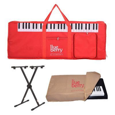 Blueberry KB41 Padded Keyboard Bag,Dust cover& Stand Compatible with Casio CTK-2550 Keyboard (RED)