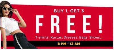 Buy 1, Get 3 Free: Flipkart Fashion Best of Season Sale