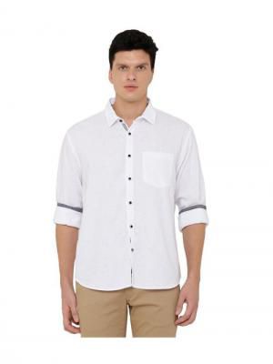 CAVALLO by Linen Club White Linen Shirt