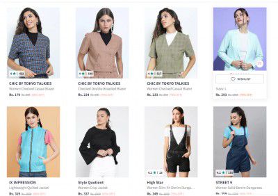 CHIC BY TOKYO TALKIES Women's Jackets Starts at Rs.230