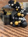 CHOCOZONE Black Pack of 100 Metallic Balloons...
