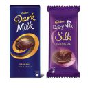Cadbury Large Chocolate Combo(Dark Milk 156g + Silk Plain 150g), 306 g...