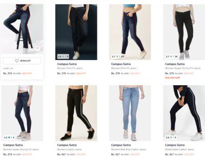 Campus Sutra Women's Jeans Starts From ₹265