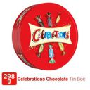 Celebrations Assorted Chocolate Gift Pack Tin Box (Snickers, Mars, Bounty, Galaxy Jewels)- 298.2g...
