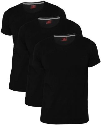 Chromozome Men's Plain Regular Fit T-Shirt (Pack of 3)