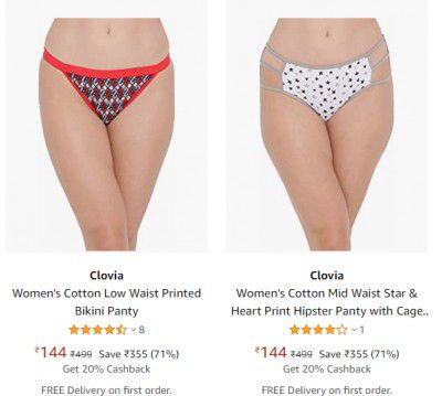 Clovia Women's Bikini Panty up to 70% off