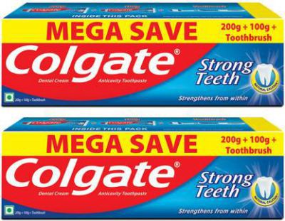 Colgate Anti-cavity Strong Teeth Toothpaste (600 g, Pack of 2)