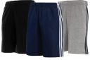 Crazy Prints Cotton Fleece 3 Stripes Shorts for Men Pack of 3...