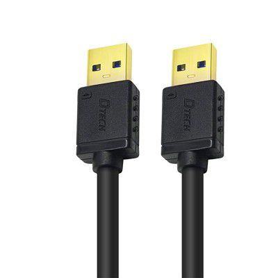 DTech USB 3.0 Male to Male Data Transfer Extension Cable (Black) -1 m/3 ft