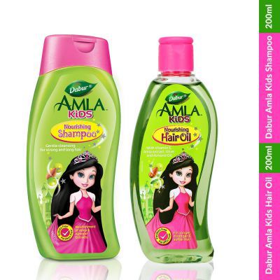 Dabur Amla Kids Castle Pack (Combo of Hair Oil & Shampoo) | No Paraben & No Paraffin - 400 ml