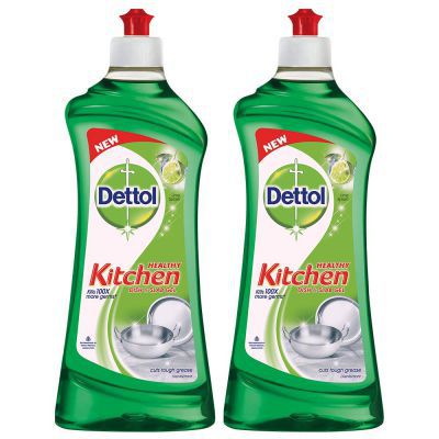 Dettol Kitchen Dish and Slab Gel Lime Splash - 750 ml (Pack of 2)