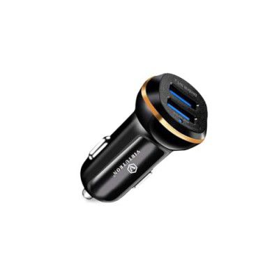 Dyazo 2.4 Amp Dual Port USB Car Charger  (Black)