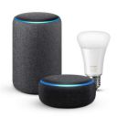 Echo Plus (Black) bundle with Echo Dot (Black) and Philips Hue White Ambiance smart bulb...