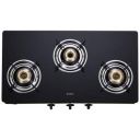 Elica Vetro Glass Top 3 Burner Gas Stove (703 CT VETRO BLK)...