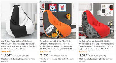 FILLED BEAN BAGS at Rs.999
