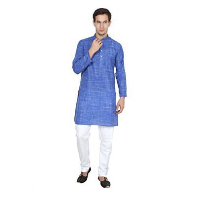 FOCIL Men's Cotton Kurta and Pyjama Set