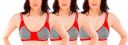 Fabme Women's Non Padded Bra - (Pack of 3), (RED)...