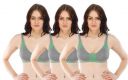 Fabme Women's Non Padded Non Wired Bra (Pack of 3)...
